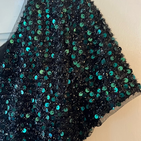 NWOT SLNY FORMAL SEQUIN SHEATH DRESS With Stretch. COLOR: EMERALD. SIZE … - Picture 6 of 13